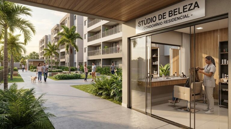 Comércio em condomínio residencial